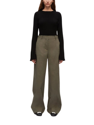 3.1 Phillip Lim-Traveling Rib Long Sleeve Pullover-Black-1