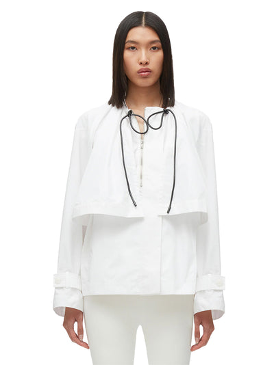 Blouson Poplin Jacket (White)