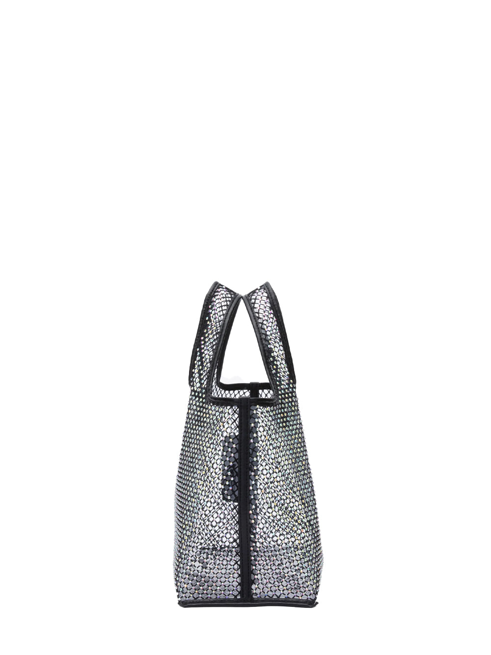 Crystal Mesh Mini Market Tote (Black)