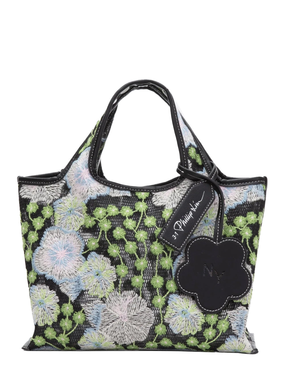 Floral Embroidery Mini Market Tote (Multi)