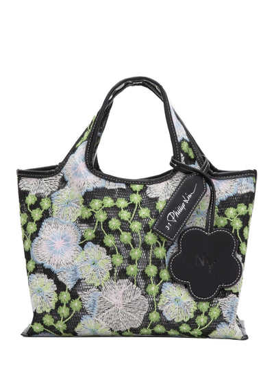 Floral Embroidery Mini Market Tote (Multi)