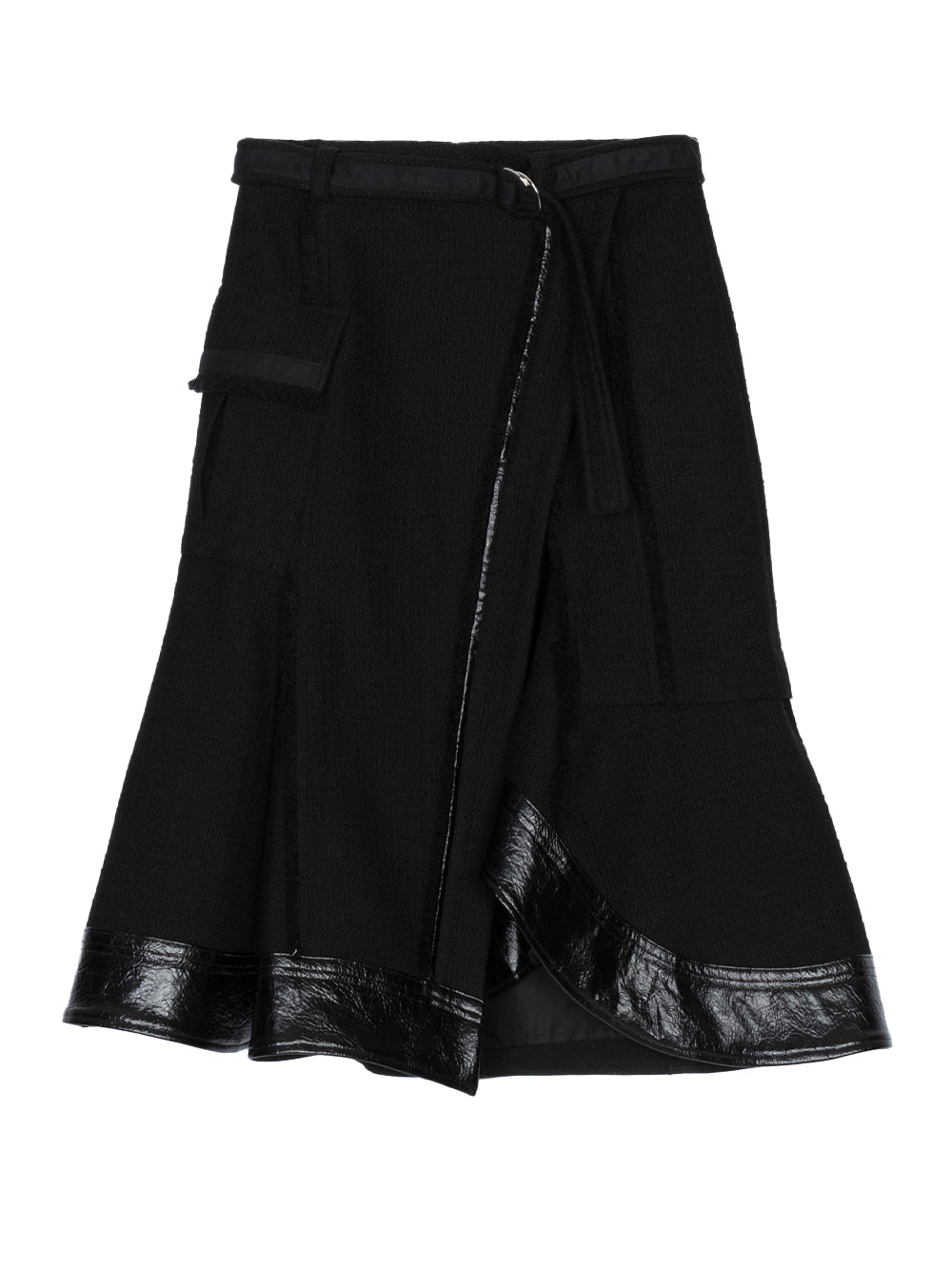 Flounce Hem Skirt (Black)