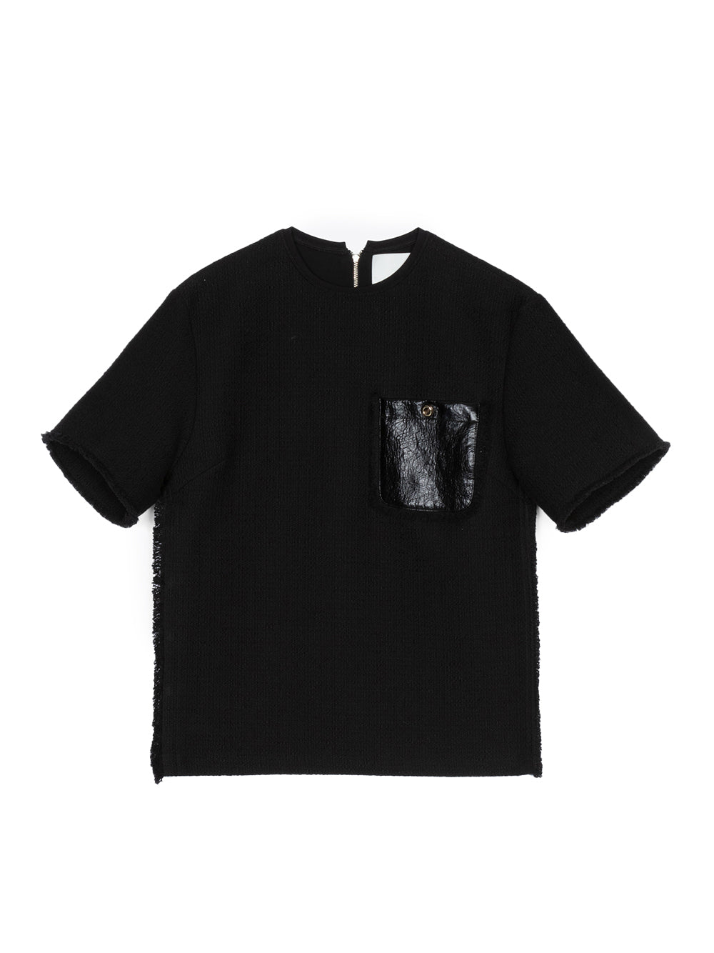 Fringe Tweed Tee (Black)