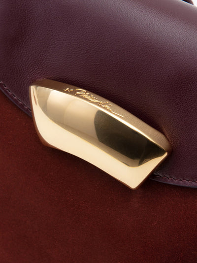 ID Petite Soft Shoulder Bag (Aubergine Brick)