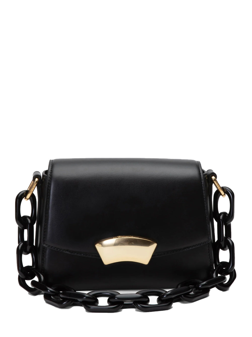 ID Shoulder Bag with Resin Chain (Black)