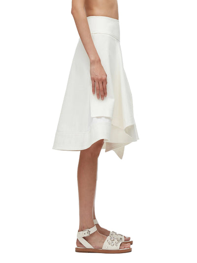 Layered Flounce Skirt (White)