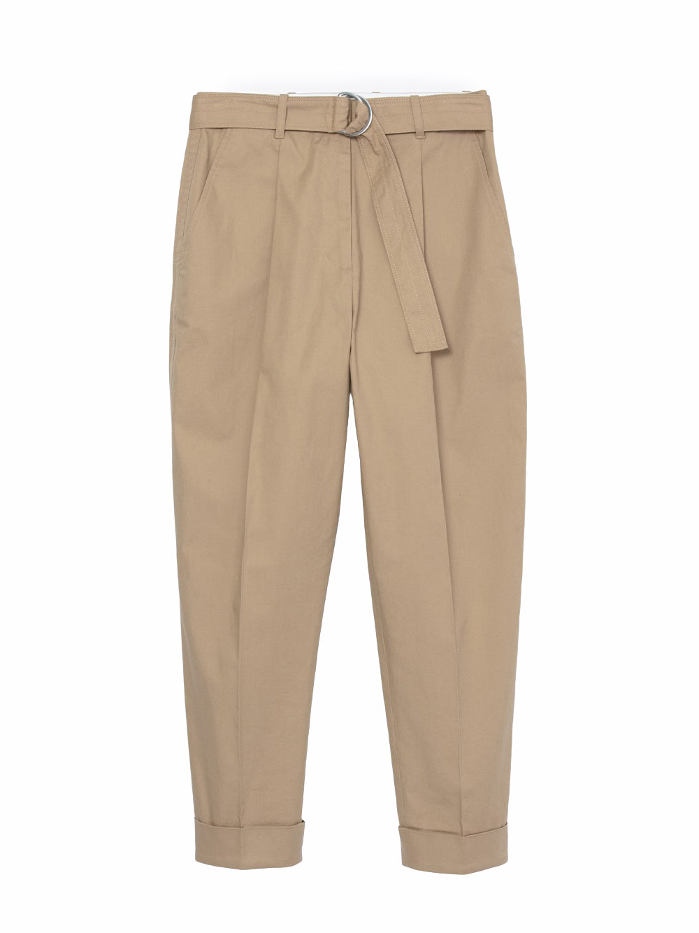 Pleat Carrot Pant (Khaki)