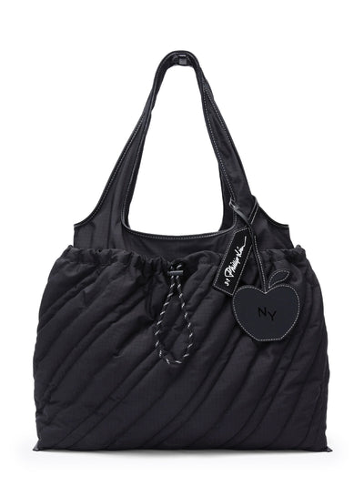 Quilted Market Tote (Black)