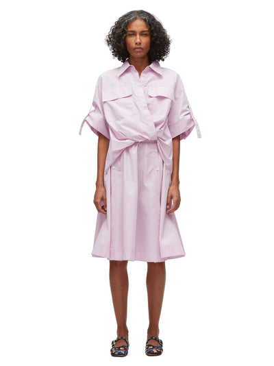 Tucked Front Shirt Dress (Wisteria)