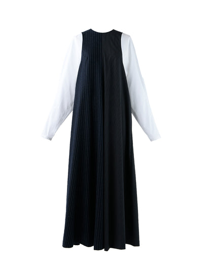 Ladie Woven Dress Dark navy