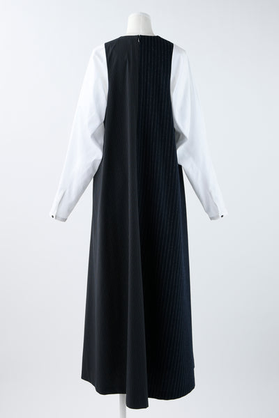 Ladie Woven Dress Dark navy