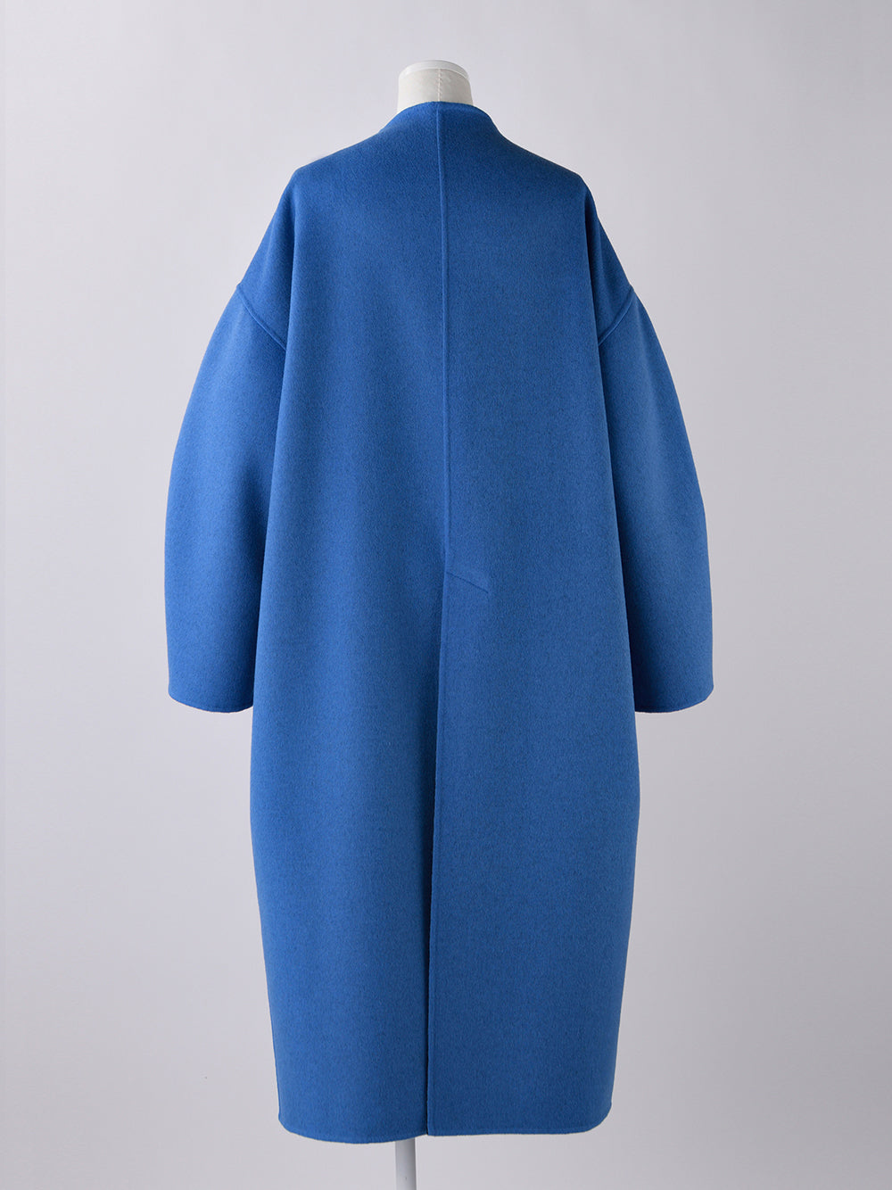 No Collar Wide Coat Light Blue