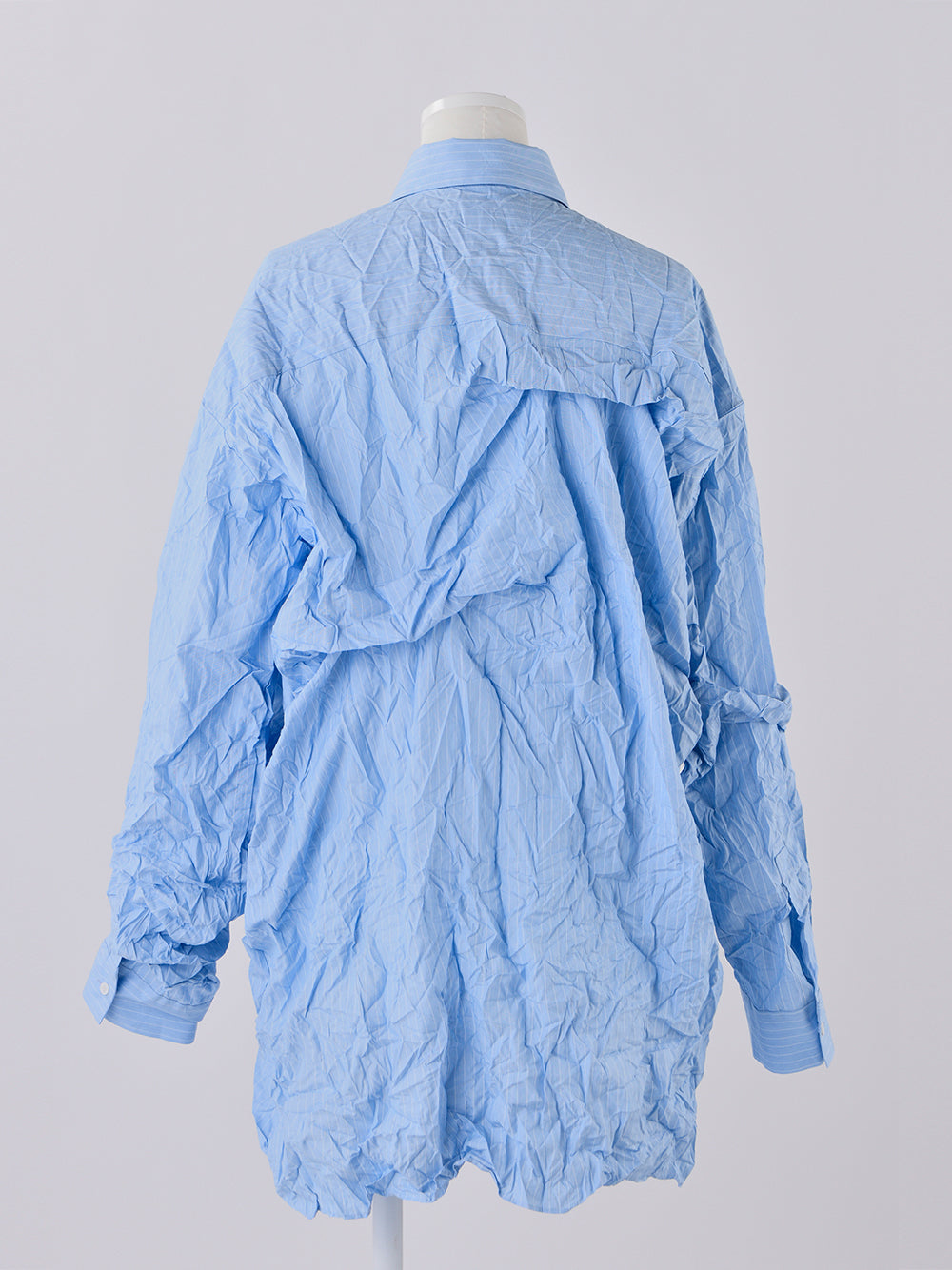 Wrinkle Tucked Shirt Light Blue