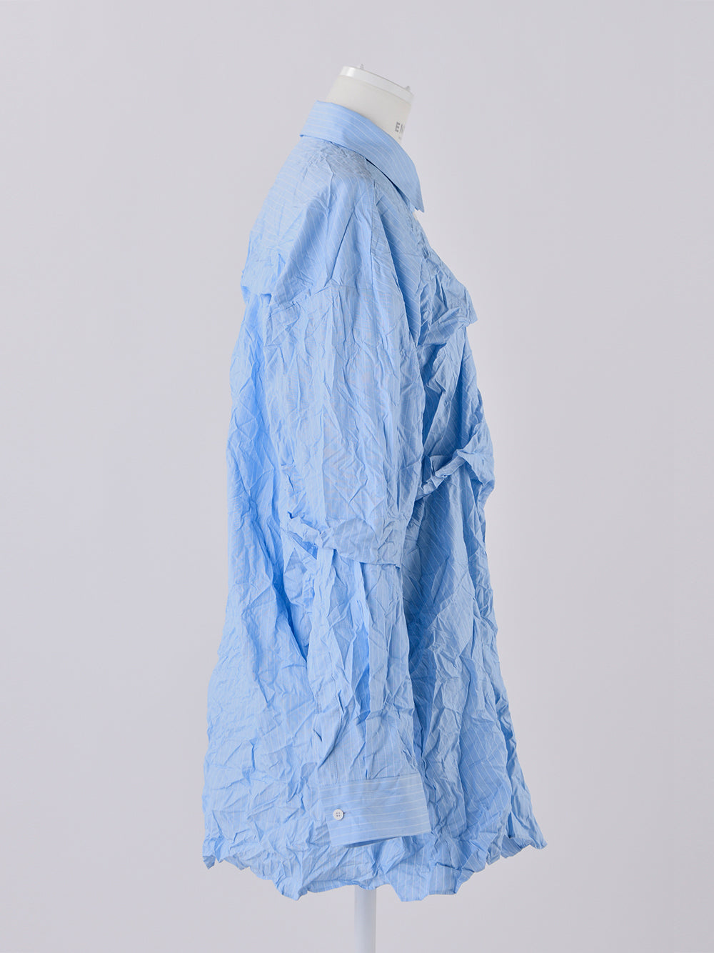 Wrinkle Tucked Shirt Light Blue