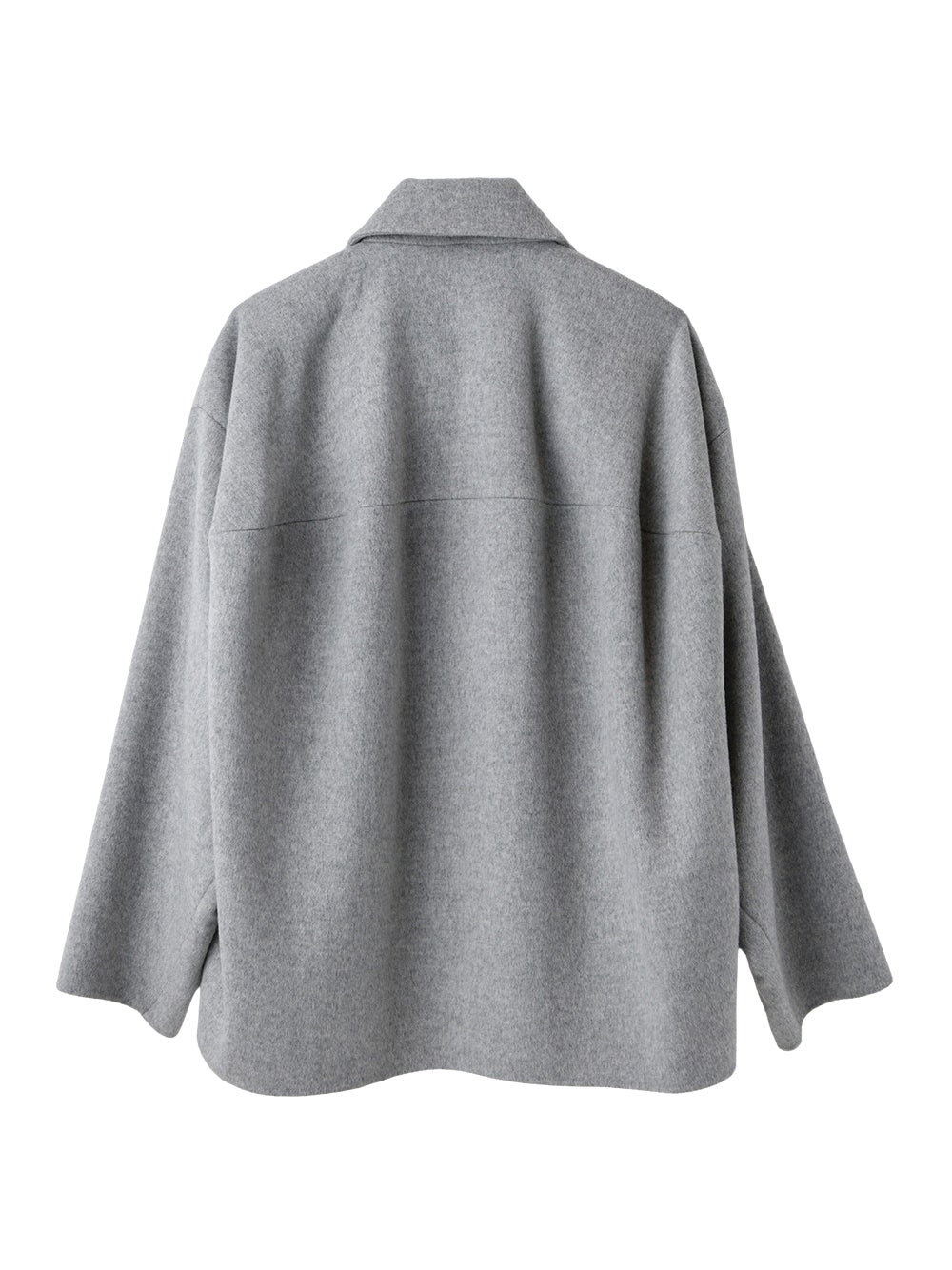 3D Zip Blouson Top Gray