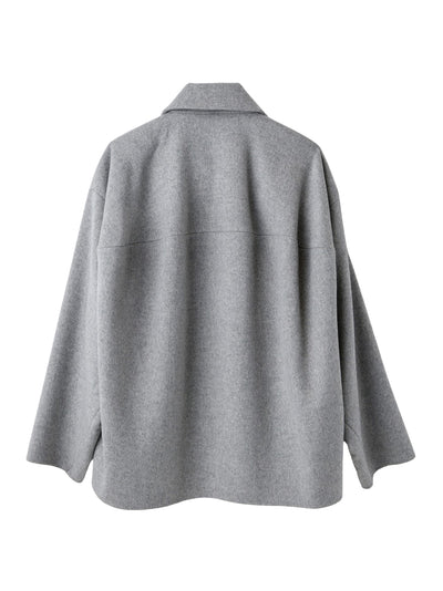 3D Zip Blouson Top Gray