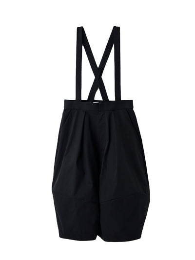 3D Bermuda Overalls Black