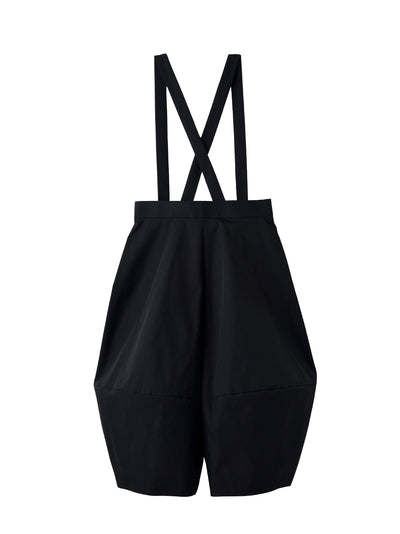 3D Bermuda Overalls Black