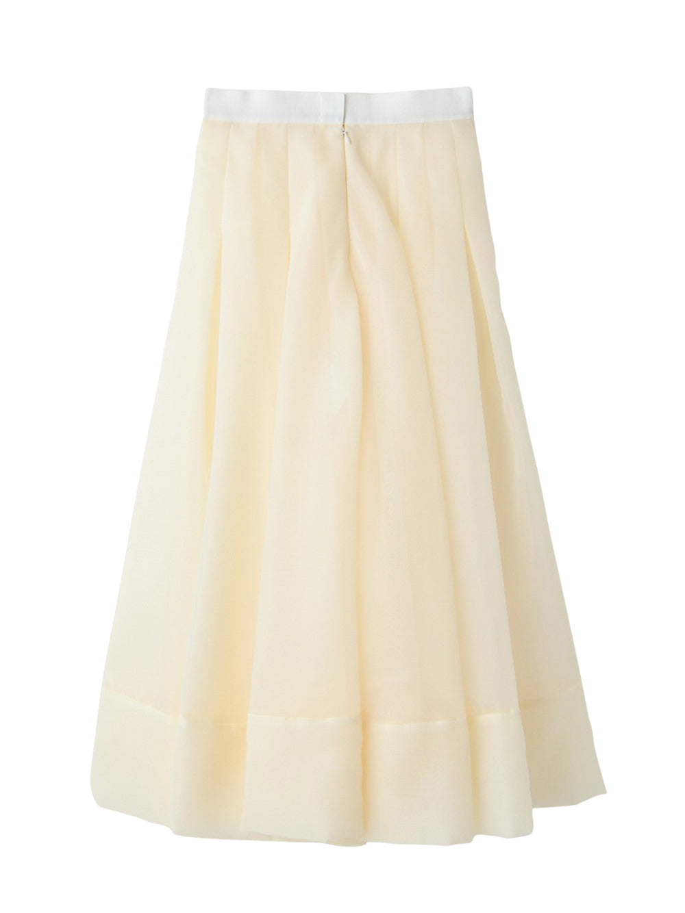 Sheer Flared Skirt Ecru