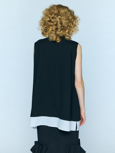 Layered A-Line Tanktop Black