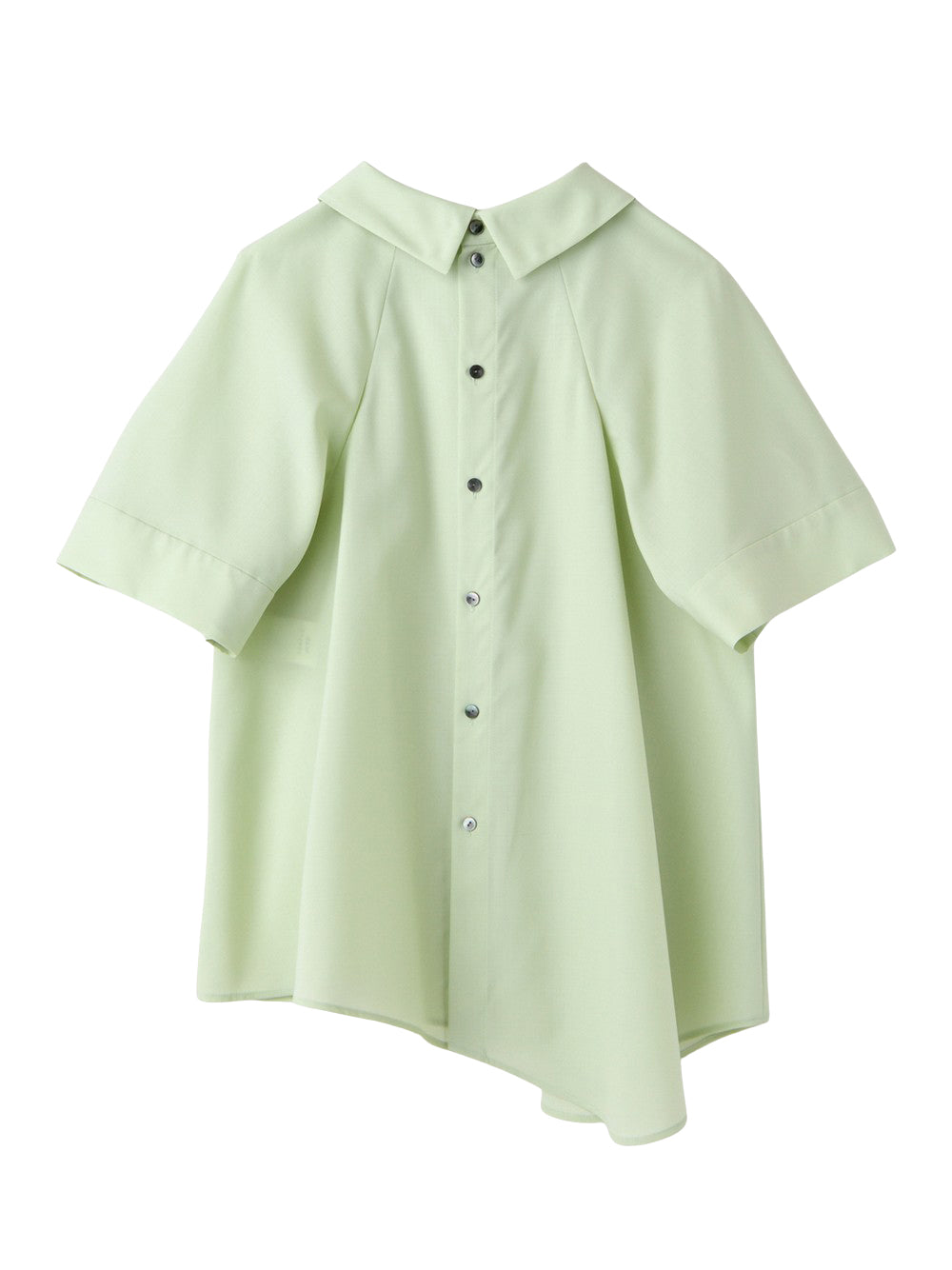 Light Green High Neck Half Sleeve Blouse Lightgreen