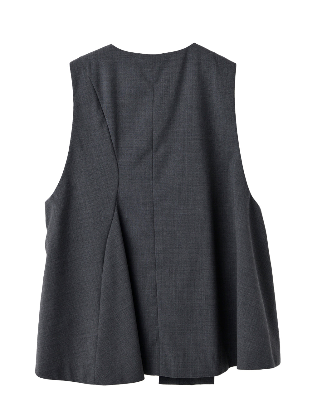 Flared Vest Charcoal Gray