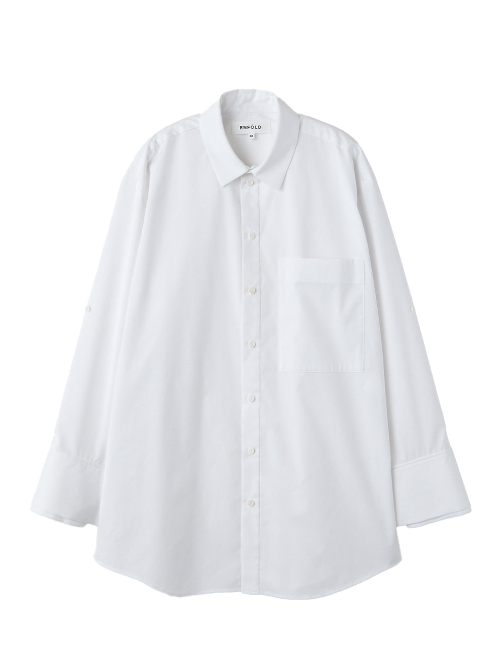 Cuff Color Shirt White