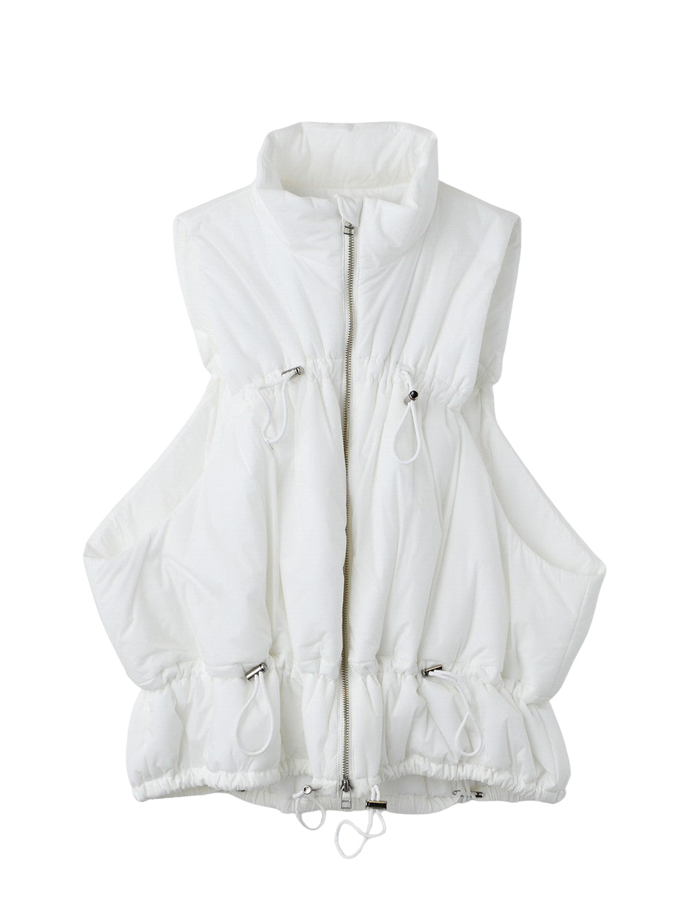 Padded Gather Vest White