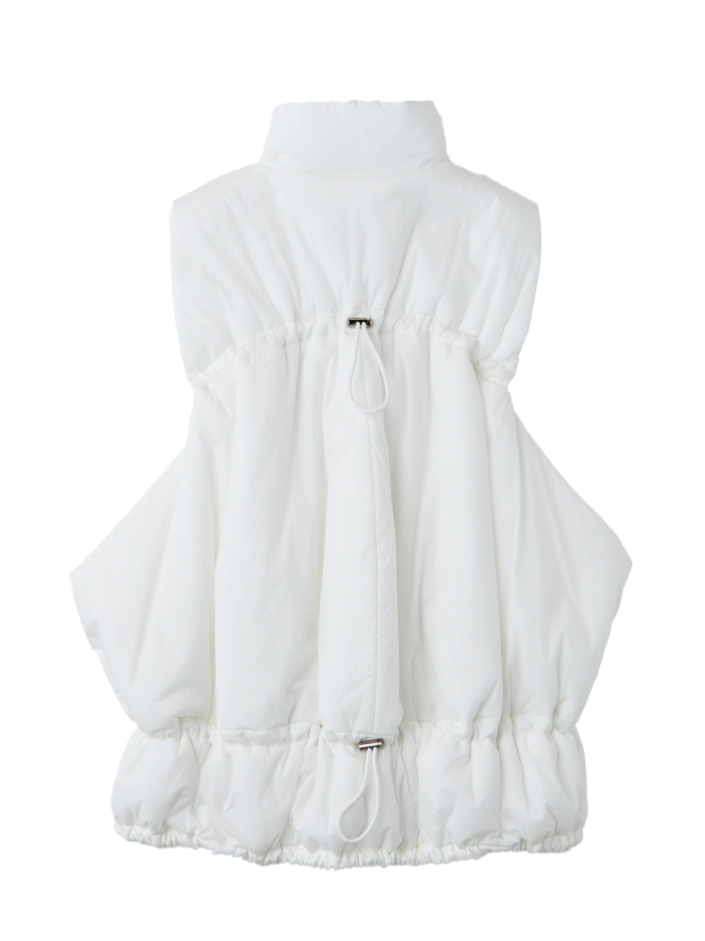 Padded Gather Vest White