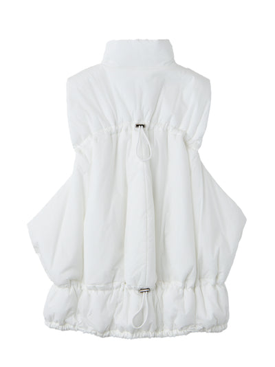 Padded Gather Vest White