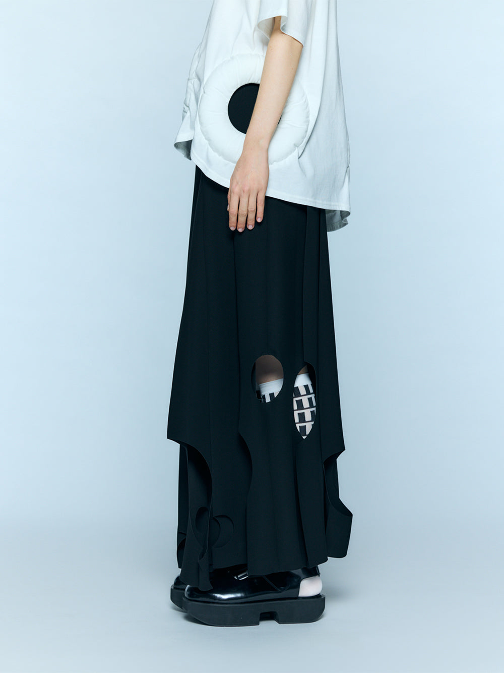 Tone Hole Skirt Black