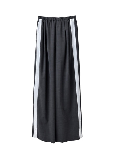 Shirt Layered Wide Pants Charcoal Gray