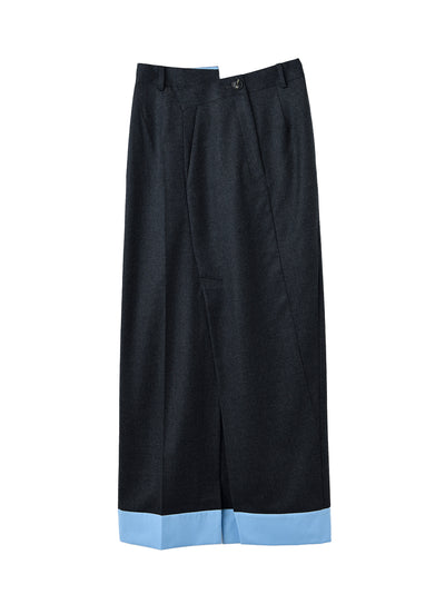 Straight Skirt Charcoal Gray