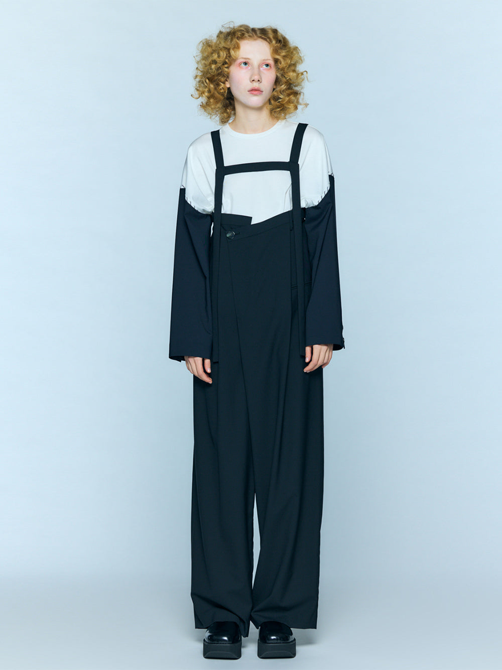 Cross Waist Overalls Black