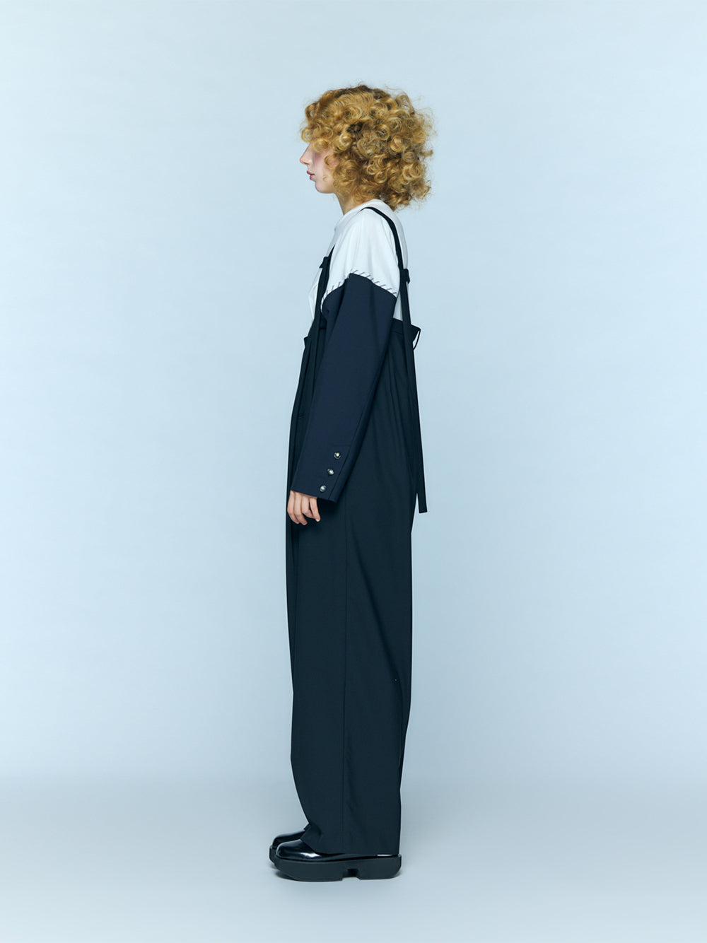 Cross Waist Overalls Black
