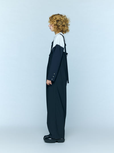 Cross Waist Overalls Black