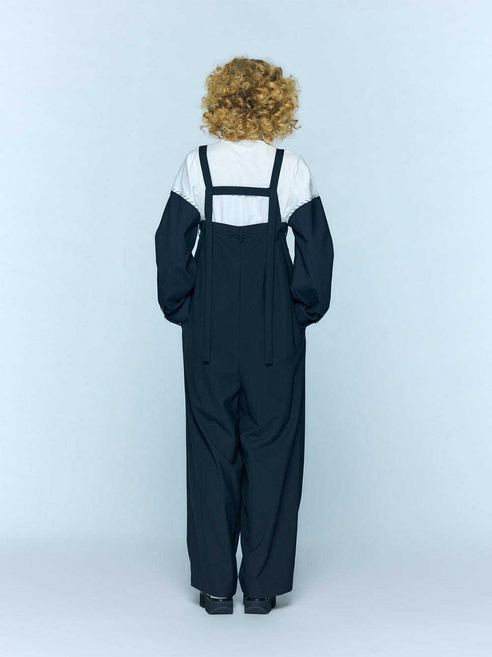 Cross Waist Overalls Black
