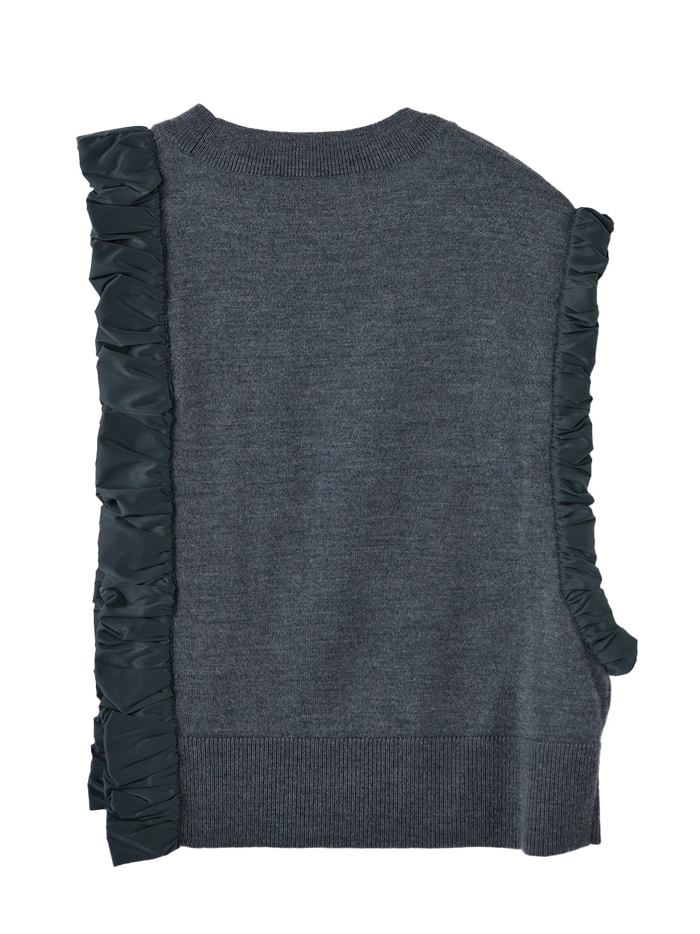 Asymmetrical Mini Vest Charcoal Gray