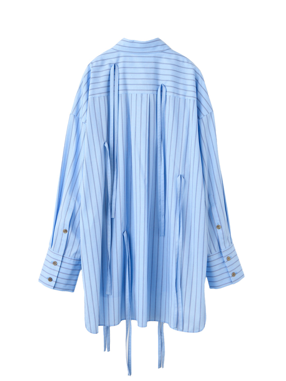 Striped Ribbon Shirt Light Blue