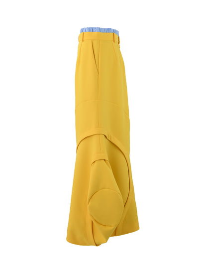 3D Mermaid Skirt Yellow