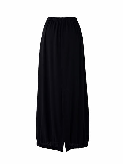 Gather Straight Skirt Black