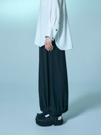 Gather Straight Skirt Black