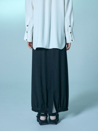 Gather Straight Skirt Black