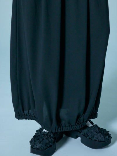 Gather Straight Skirt Black