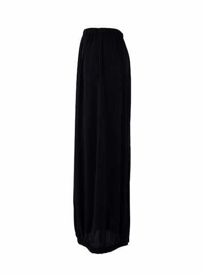 Gather Straight Skirt Black