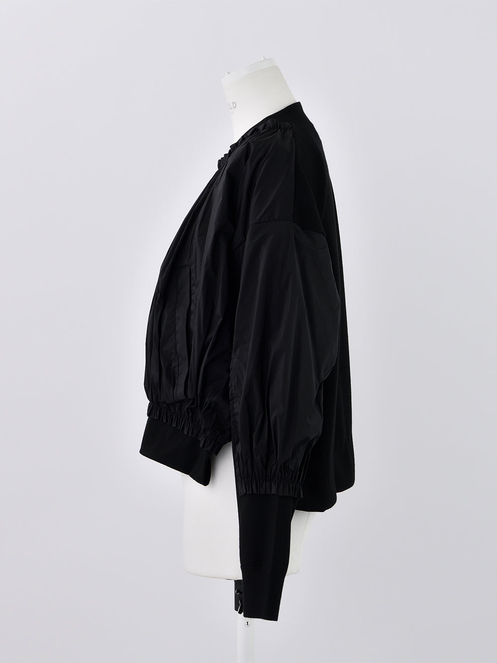 Knitted Taffeta Blouson Black