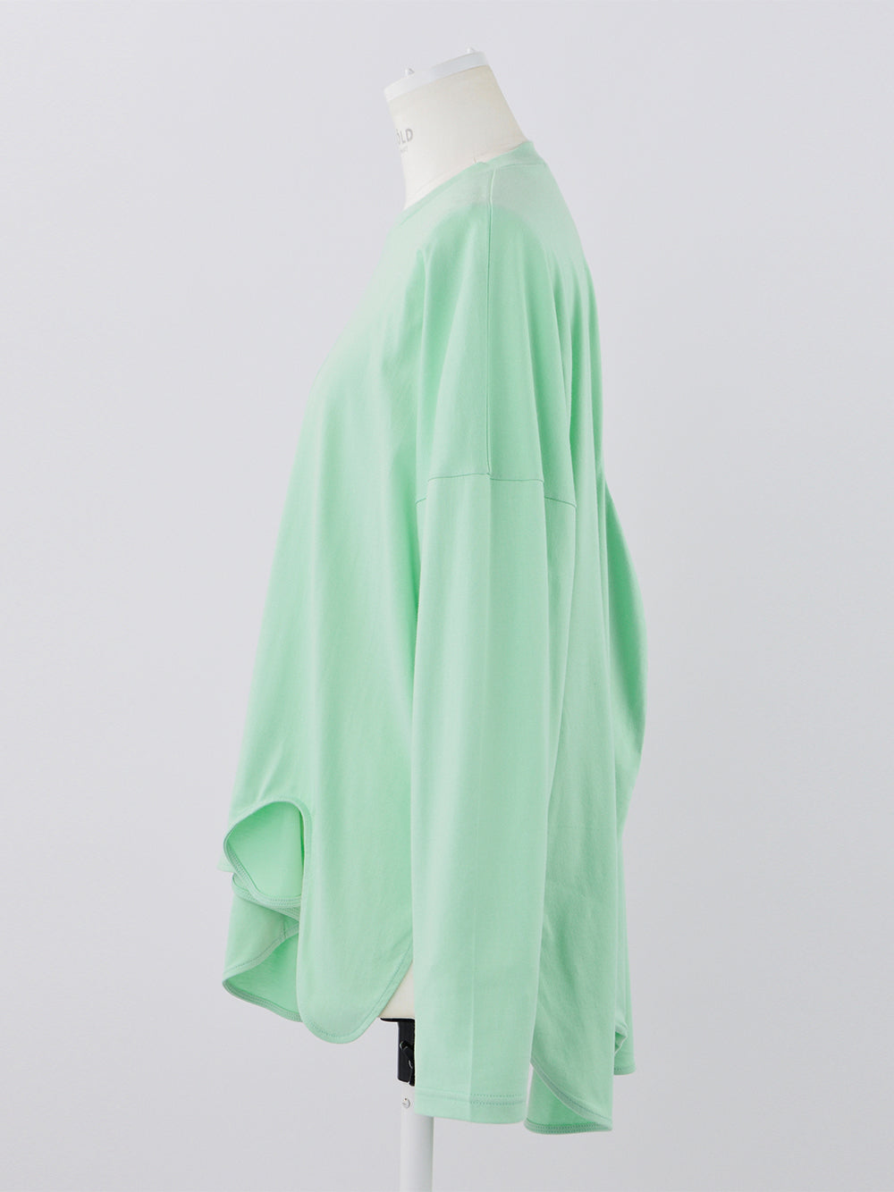 Asymmetrical Draped Long T-Shirt Light Mint