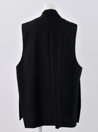 Wide Tailored Vest Black