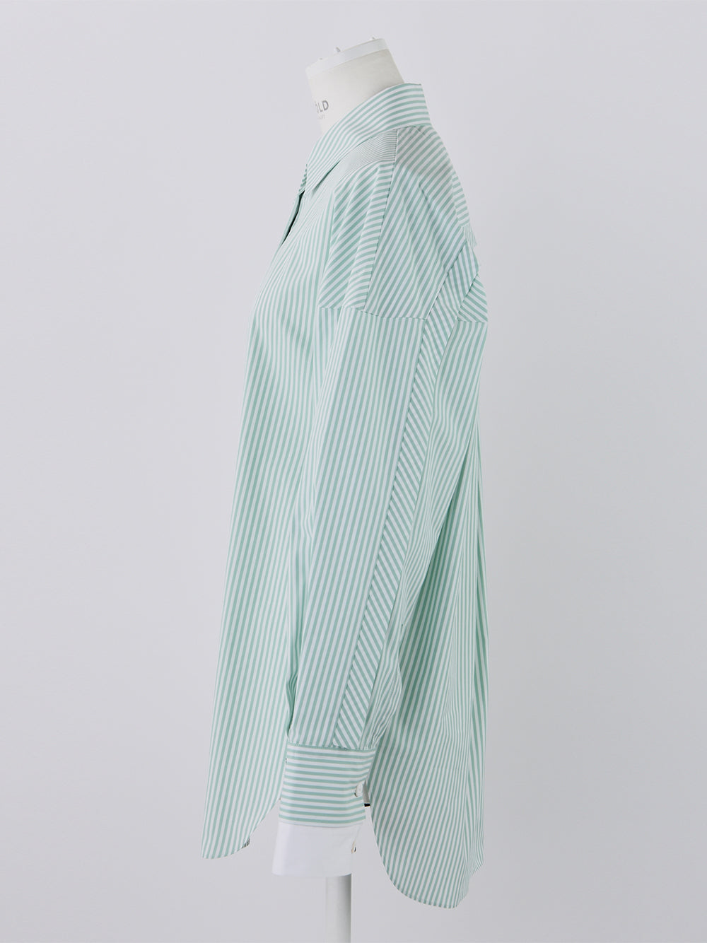 Stripe Layered Cuffs Shirt Mint