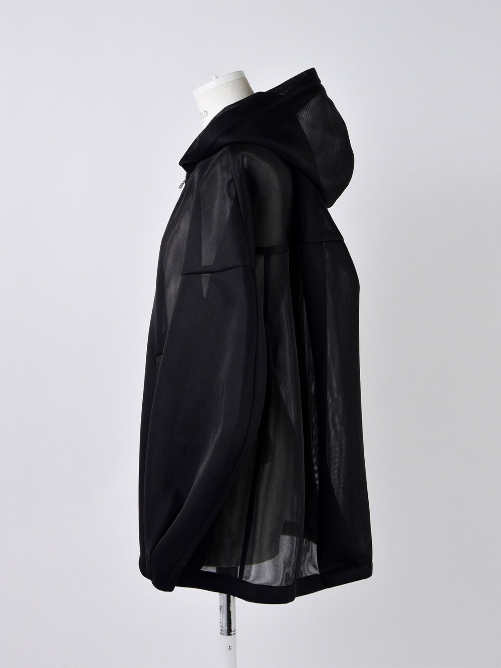 Sheer 3D Hoodie Black